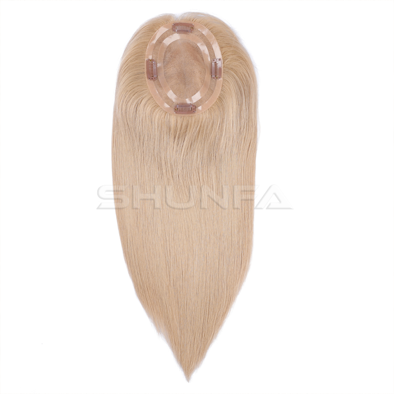 blonde monofilament hair toppers for hair enhancement