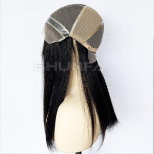 Mono top+hair weft Monica wig for people with hair loss from direct hair factory