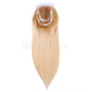 100% human hair topper with clips