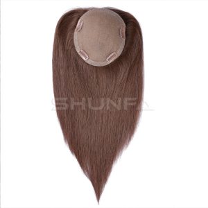 Mono And PU 10x8inch Hair Replacement Hairpiece 100% Human Hair Pieces For Man 16" Long Hair Men's Toupee